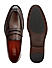 Brown Plain Leather Loafers