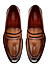 Tan Plain Leather Loafers