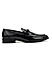 Black Patent Leather Loafers With Buckle