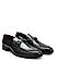 Black Patent Leather Loafers With Buckle