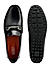 Black Moccasins With Metal Clip