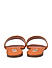 Orange Weave Textured Strap Flats