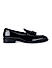 Black Patent Leather Loafers With Tassels