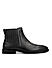 Black Plain Leather Boots