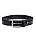 Black Plain Leather Men's Belt