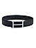 Black Textured Leather Men's Belt