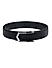 Black Textured Leather Men's Belt