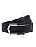 Black Textured Leather Men's Belt