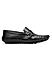 Black Croco Textured Moccasins