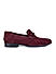 Burgundy Suede Leather Moccasins