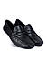 Black Moccasins With Leather Panel