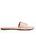 Peach Woven Leather Sliders