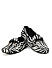 White & Black Moccasins With Bow Detail