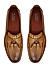 Tan Heel Moccasins With Tassels