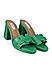 Green Detailed Strap Block Heels