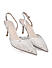 Silver Embellished Slingback Heels