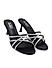 Black Sequin Strappy Heels
