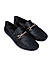 Ostrich Effect Moccasins With Metal Embellishment
