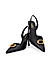 Black Pointed Toe Slingback Heels