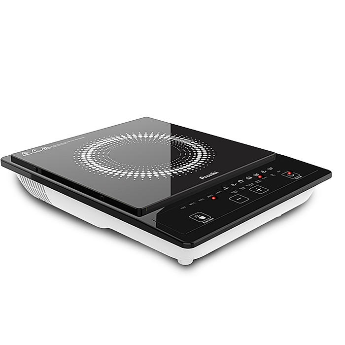 Preethi Indicook IC123 1600-Watt Induction Cooktop, Soft Touch Button with Crystal Glass (Black)