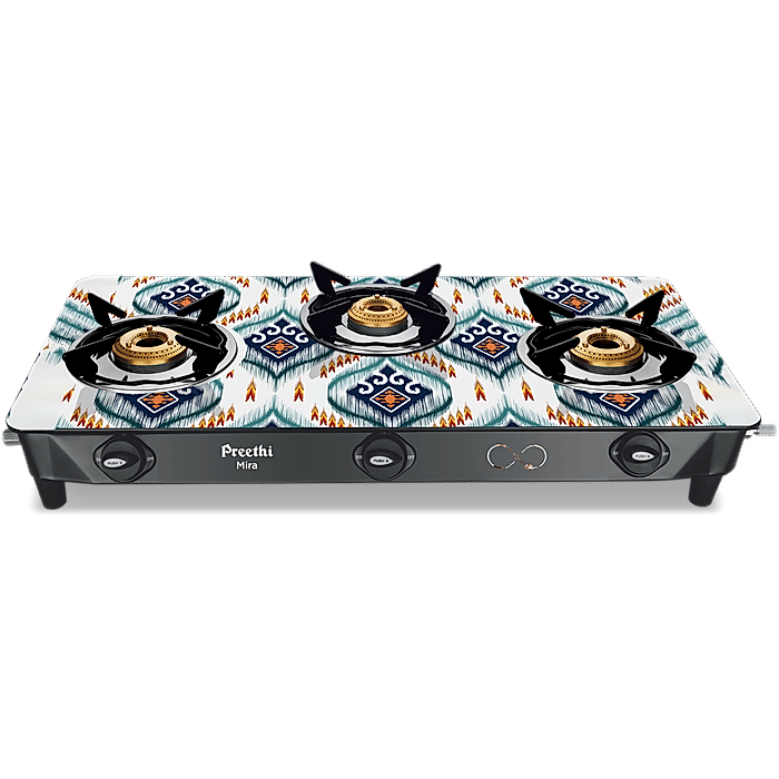 Preethi 3 burner gas stove hot sale
