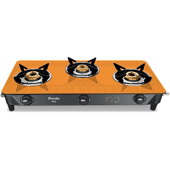 Preethi Mira 3B Designer gas stove with Bati