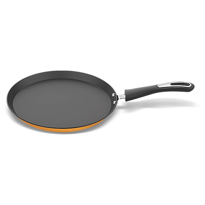 Preethi Dura Collection Non Stick Tawa, 26 cm, Gas & Induction Compatible, 5 Star Non Stick Effect, Turmeric Yellow