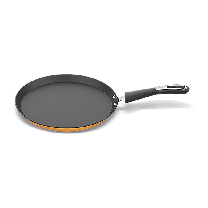 Preethi Dura Collection Non Stick Tawa, 28 cm, Gas & Induction Compatible, 5 Star Non Stick Effect, Turmeric Yellow