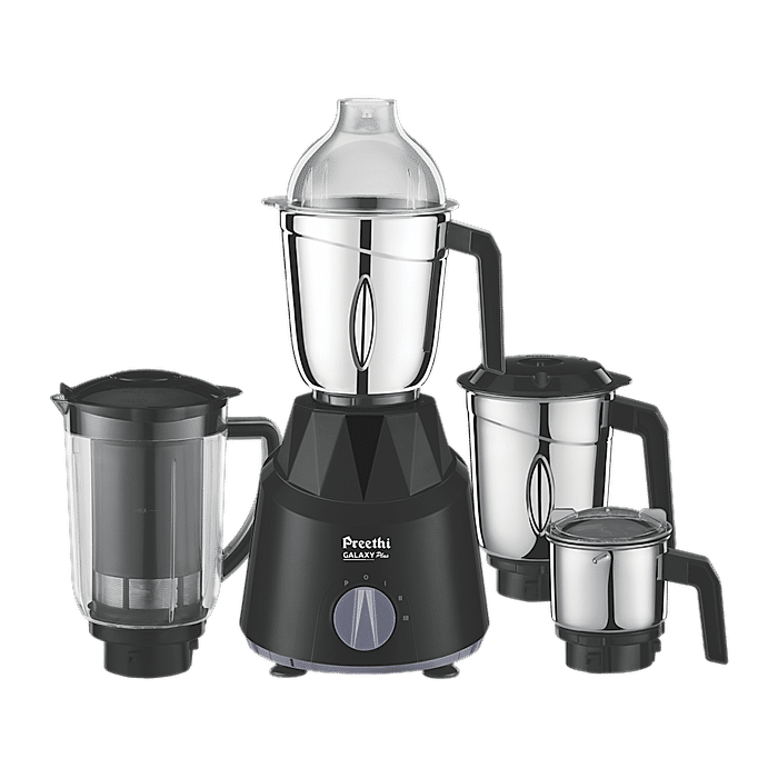 Preethi Galaxy Plus Mixer Grinder750 Watt, 4 Jar , 5 Yr Warranty (Black)