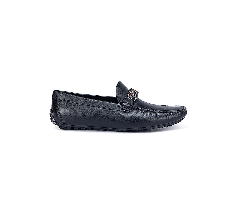Black Embellished Moccasins