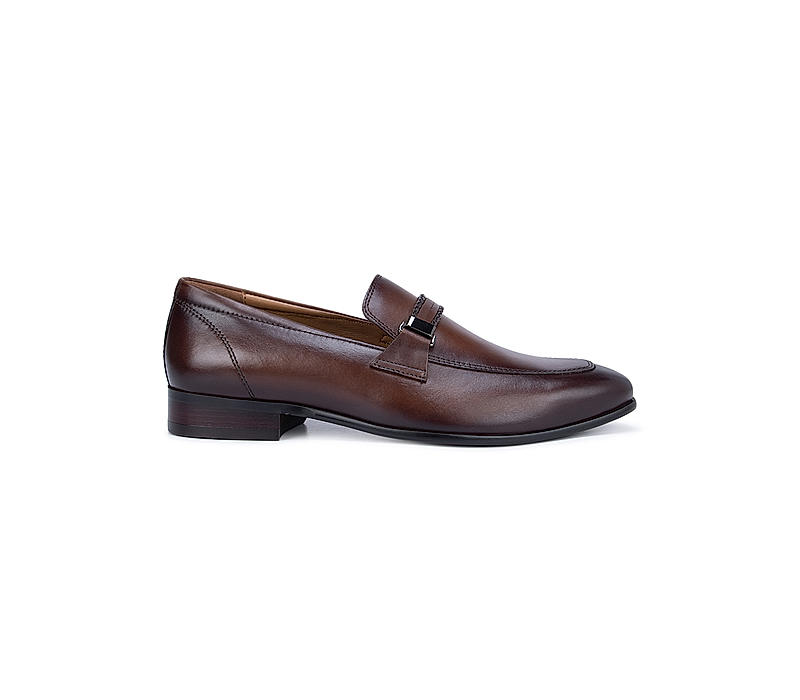 Coffee Leather Loafers