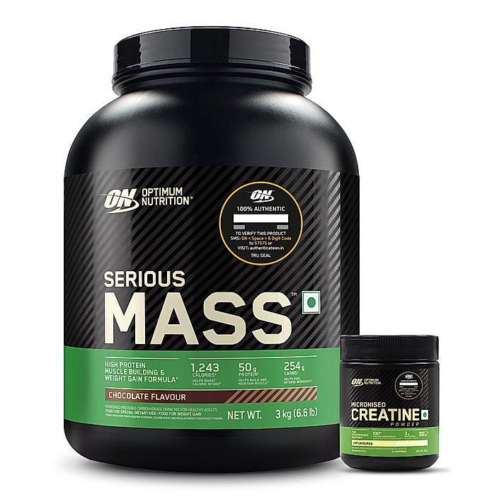 Serious Mass - Chocolate - 3 Kg + Creatine 100 g