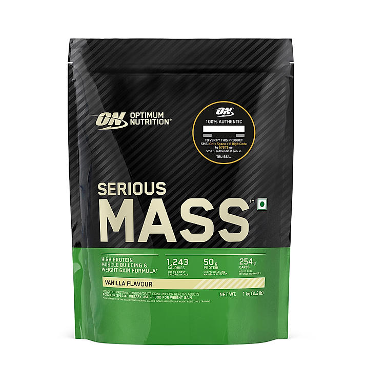 Serious Mass Weight Gainer - Vanilla flavour - 1KG