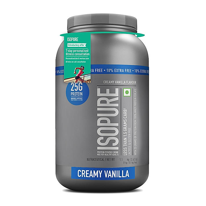 Isopure - Creamy Vanilla- 1Kg (Immune Support, Biotine) + 10% Extra Free