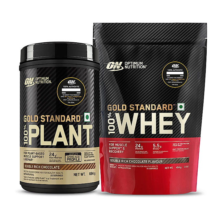 ON GSW Plant Protein - Chocolate + WGS - Double Rich Chocolate - 1 lb