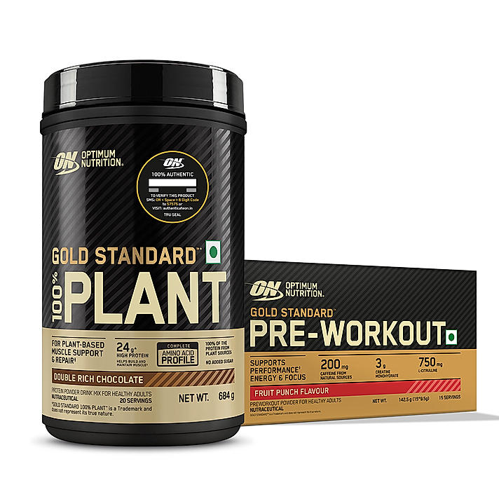 ON GSW Plant Protein - Chocolate + ON Pre Workout- Fruit Punch