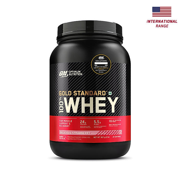 Gold Standard 100% Whey Protein Powder | Delicious Strawberry | 2 lbs