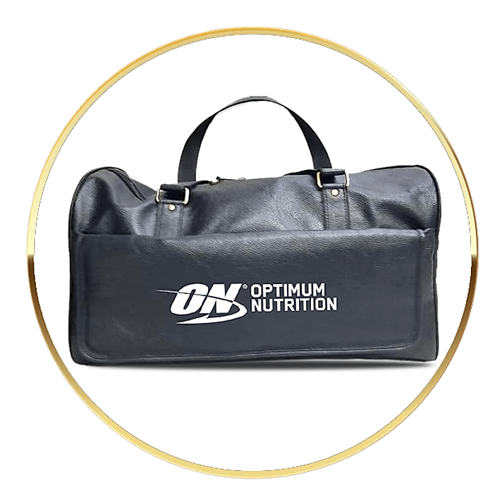 Free ON Branded Gym Bag (Black) worth ₹ 1500 .