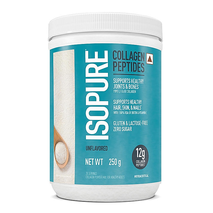 Isopure Collagen Peptides (12g/serve) with Type I,II & III Collagen (Unflavoured)- 250g