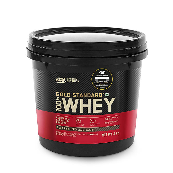 Gold Standard 100% Whey Protein Powder | Double Rich Chocolate | 4 kg