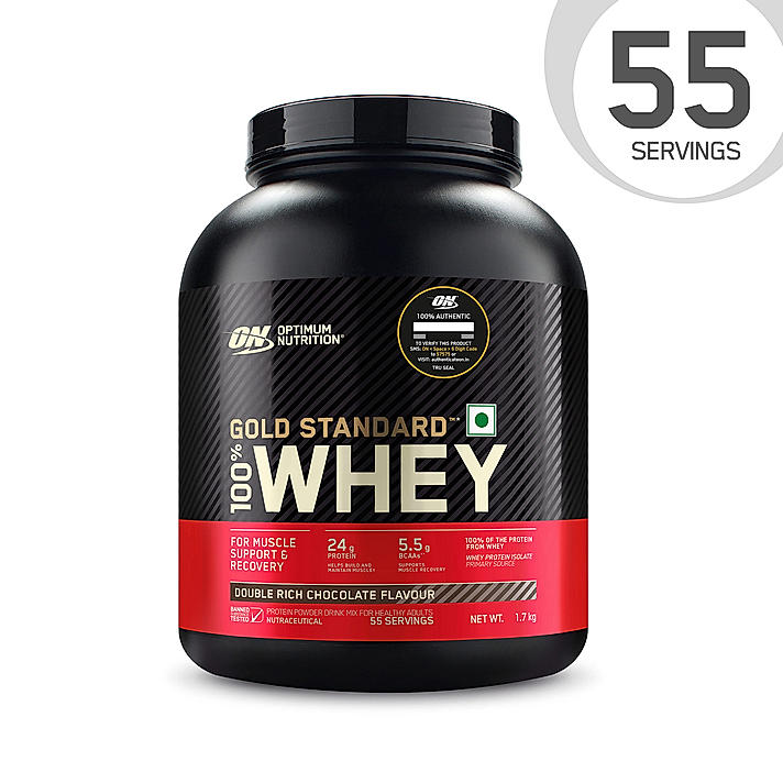 Gold Standard 100% Whey Protein Powder | Double Rich Chocolate | 1.7 kg