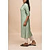 Green muslin kurti with embroidery and patch work