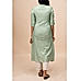 Green muslin kurti with embroidery and patch work