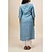 Blue linen kurti with embroidery