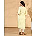 Lemon yellow rayon kurti with embroidery