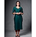 Bottle green viscose blend kurti with embroidery