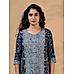 Navy blue 60's cotton kurti with print