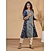 Navy blue 60's cotton kurti with print