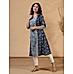 Navy blue 60's cotton kurti with print