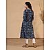 Navy blue 60's cotton kurti with print